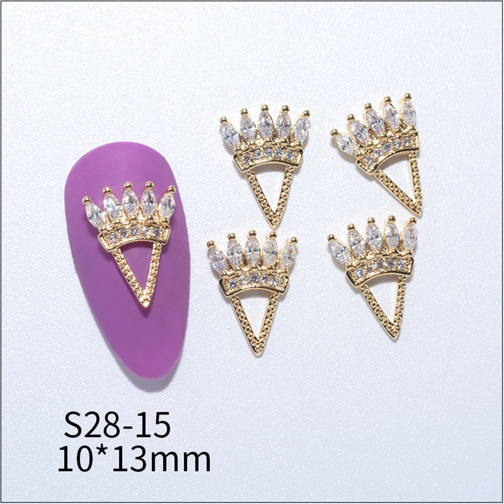 

Gold DIY Flower Nail Art Decorations Metal Butterfly Nail Zircon Pendant Chain Nail Jewelry Nail Rhinestones