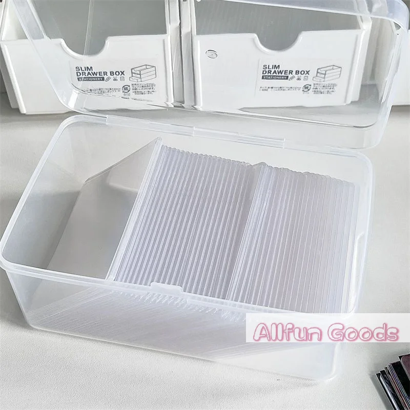 [TG835]Korean Transparent Storage Box  Card Photocard Storage Box Photo Card Organizer Classification Flip Box
