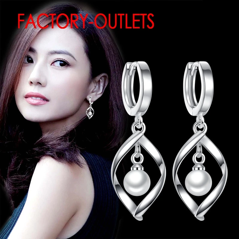Newest 925 Sterling Silver Earrings For Women Hot Sale Pearl Earrings Fashion Jewelry Accessory Korean Earrings Factory Price