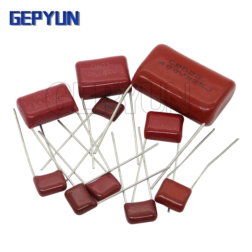 10PCS 63V 100V 250V 400V 630V CBB 폴리프로필렌 필름 커패시터 100PF 220PF 470PF 10NF 1UF 22NF 100NF 220NF 330NF 470NF 680NF