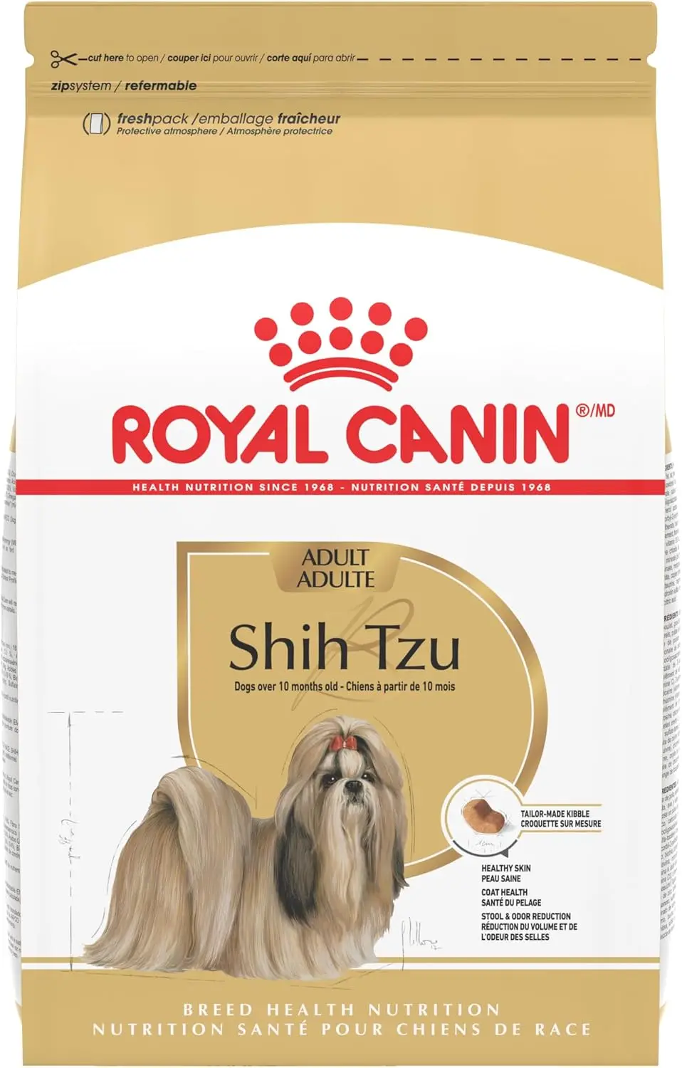 

Сухой корм для взрослых собак породы ши-тцу Canin Breed Health Nutrition, 10 фунтов (10-фунтовый мешок)