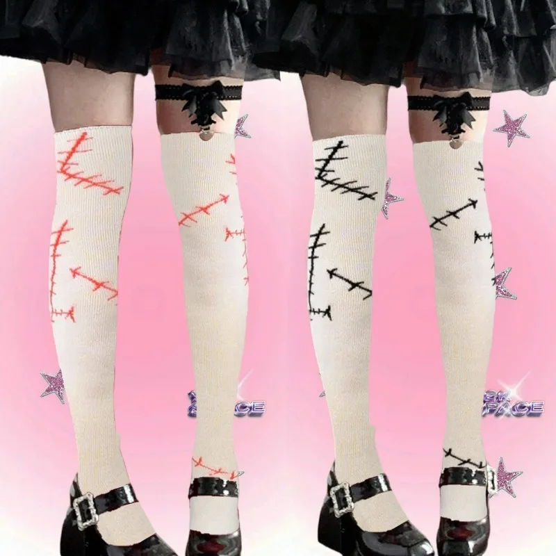 

Gothic Halloween Stitch Stockings Shoopy Harajuku Arm Sleeves The Nightmare Before Christmas Compression Stockings Women Sock