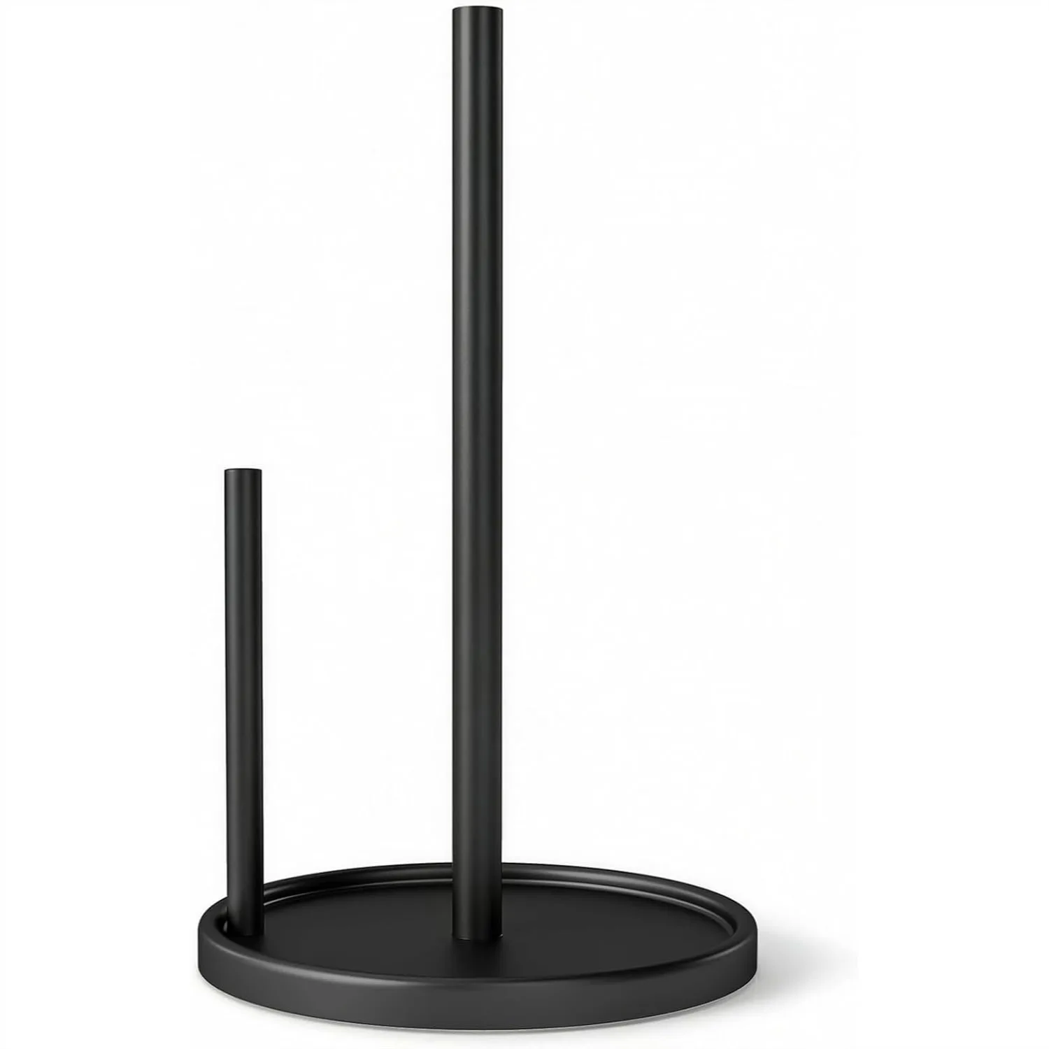

Paper Towel Holder Countertop, Black Kitchen Paper Towel Holder with Weighted Base, Stainless Steel, Anti-Slip, Easy Assembly