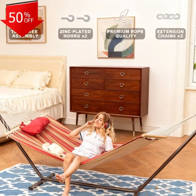 

Hanging Hammock Camping Hammocks Outdoor Camping Tent Travel Patio Furniture Sleeping Adult Garden Hamacas Colgantes Swing