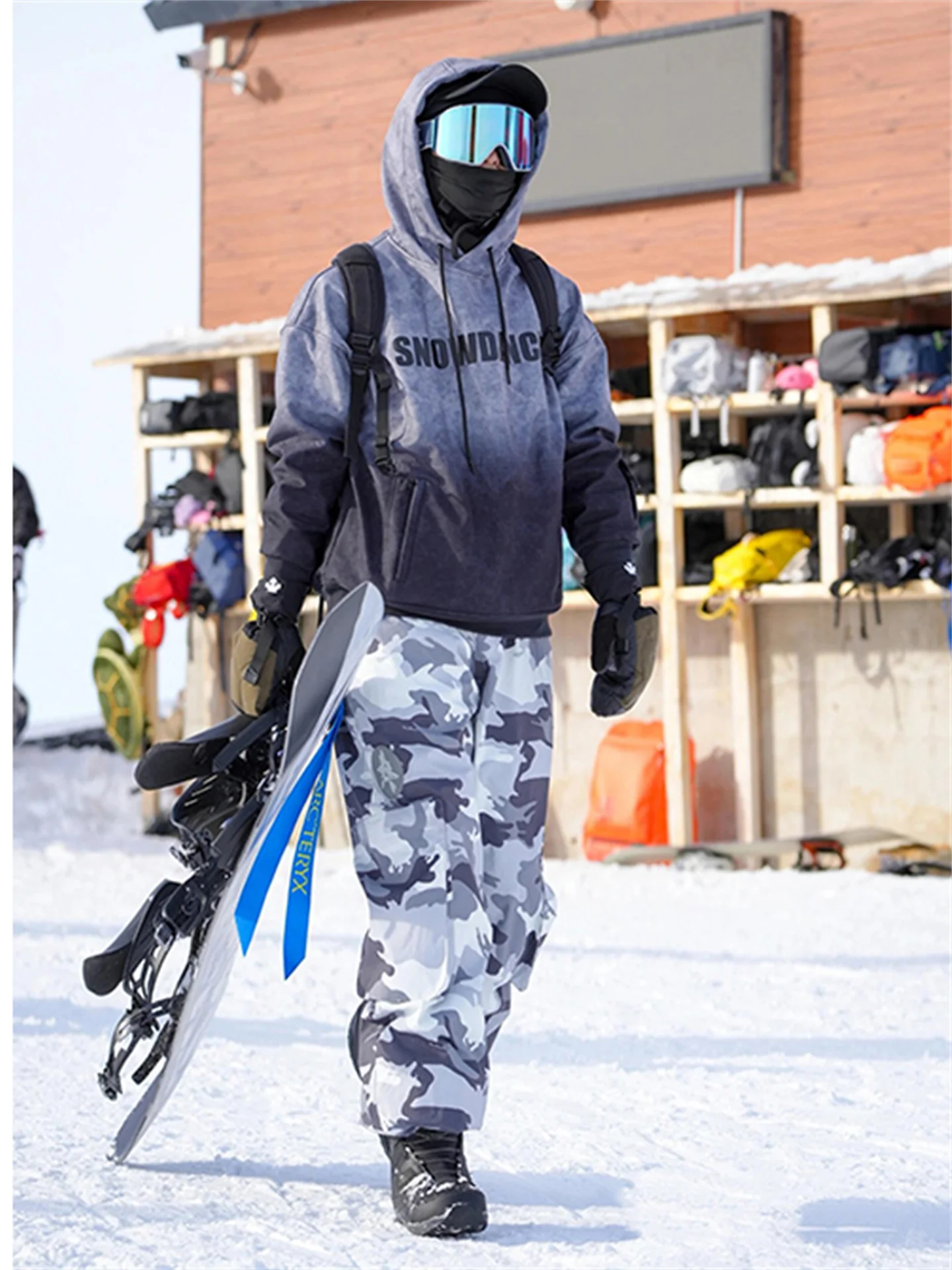 

Зимние уличные брюки для сноуборда мужские и женские, на флисовой подкладке, утолщенные, ветрозащитные, теплые, для катания на лыжах, комплект для подростков