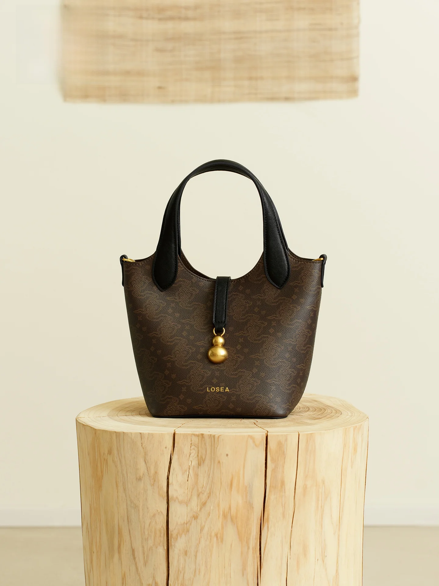 

Сумка-корзина LOSEA Chongqing Tee Gorges Museum 'Qi An' Luy Cloud Pattern, женская сумка оригинального дизайна, съемная, с облачным узором