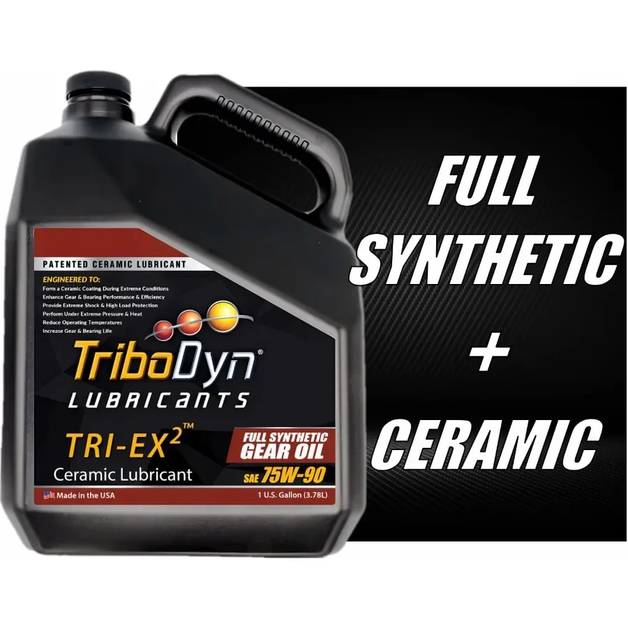 75W90 Full Synthetic Gear Oil w Ceramic Tech API GL5 MT1 Repairs Worn Gears Reduces Heat for Differentials Transmissions 4 Gall