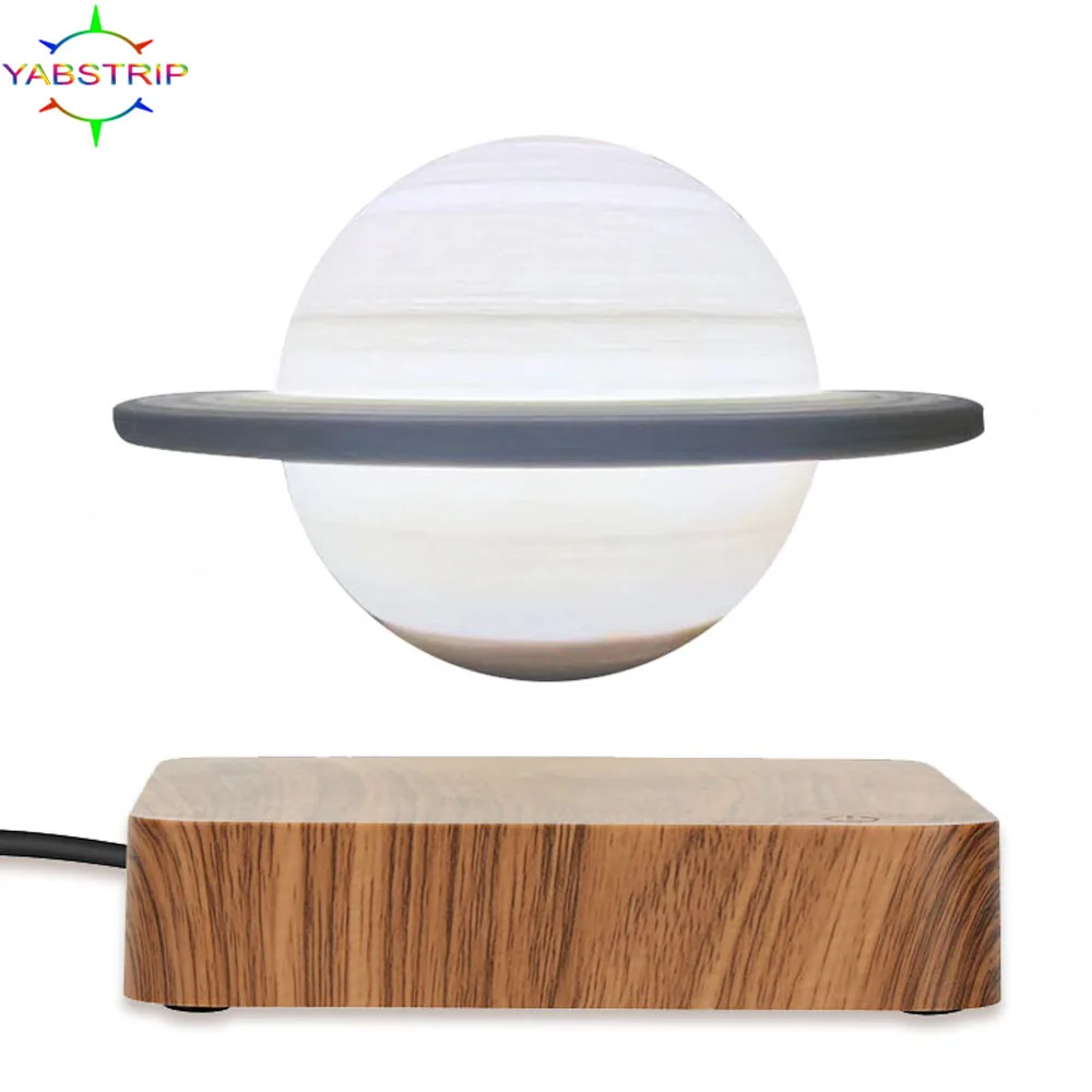 3D Printing Magnetic Levitation Night Light Saturn Lamp Floating Moon Lighting For Beedroom Children\'s Christmas Gift