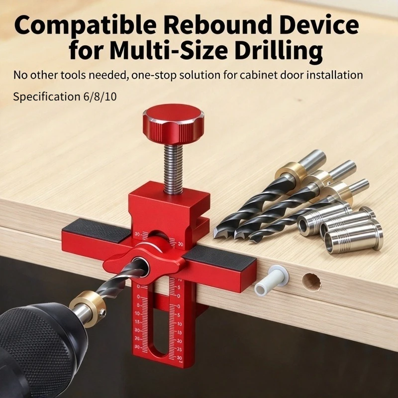 Cabinet Door Mounting Jig,Installation Positioner with Quick Removable Edge Support,Adjustable Cabinet Door Positioning Tool