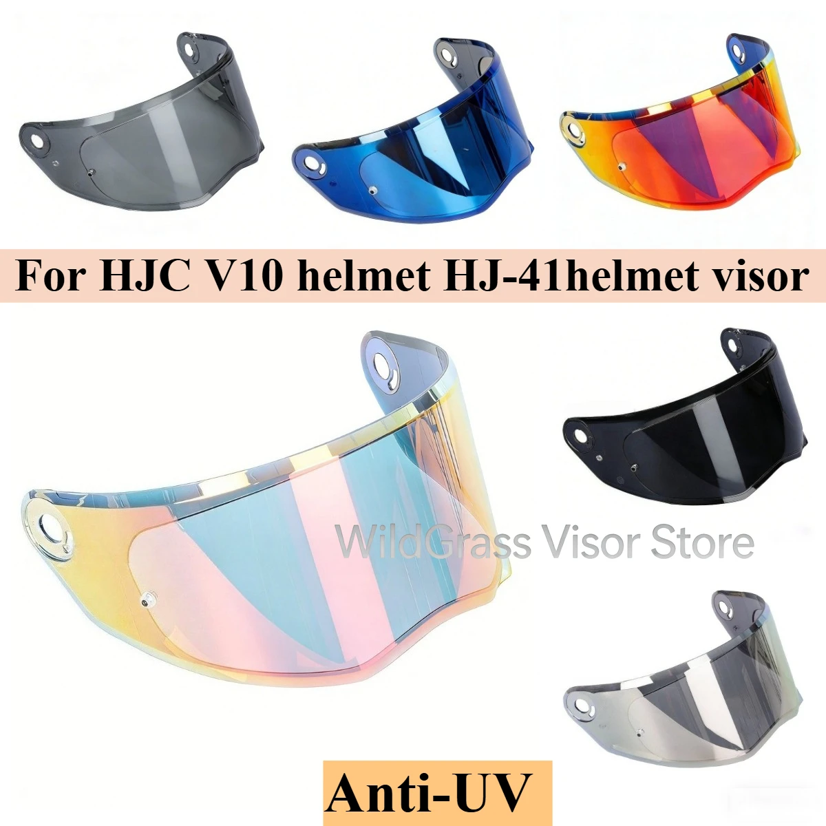 

Линза для мотоциклетного шлема HJC V10 HJ-41 HJ41, защита от ультрафиолета, пыле- и ветрозащита, сменный визор для шлема с высокой светопропускной способностью