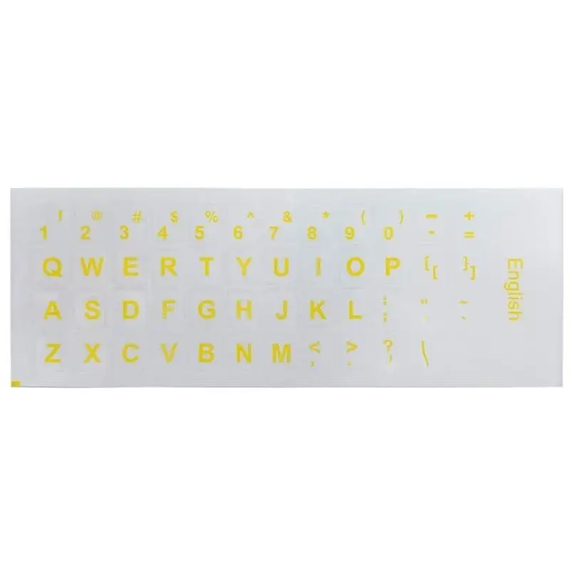 652F 18x6.5cm Keyboard Layout Stickers English Letter Keyboard Decal Button Letters Film for Laptop