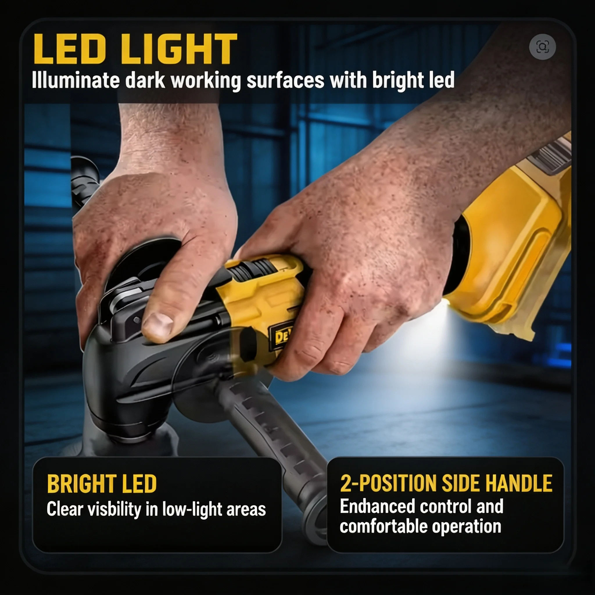 DEWALT 21V MAX Brushless Multi Tool: Tool-Free Quick Change System,5 Accessories for Cutting, Sanding & Grout Removal（tool only）
