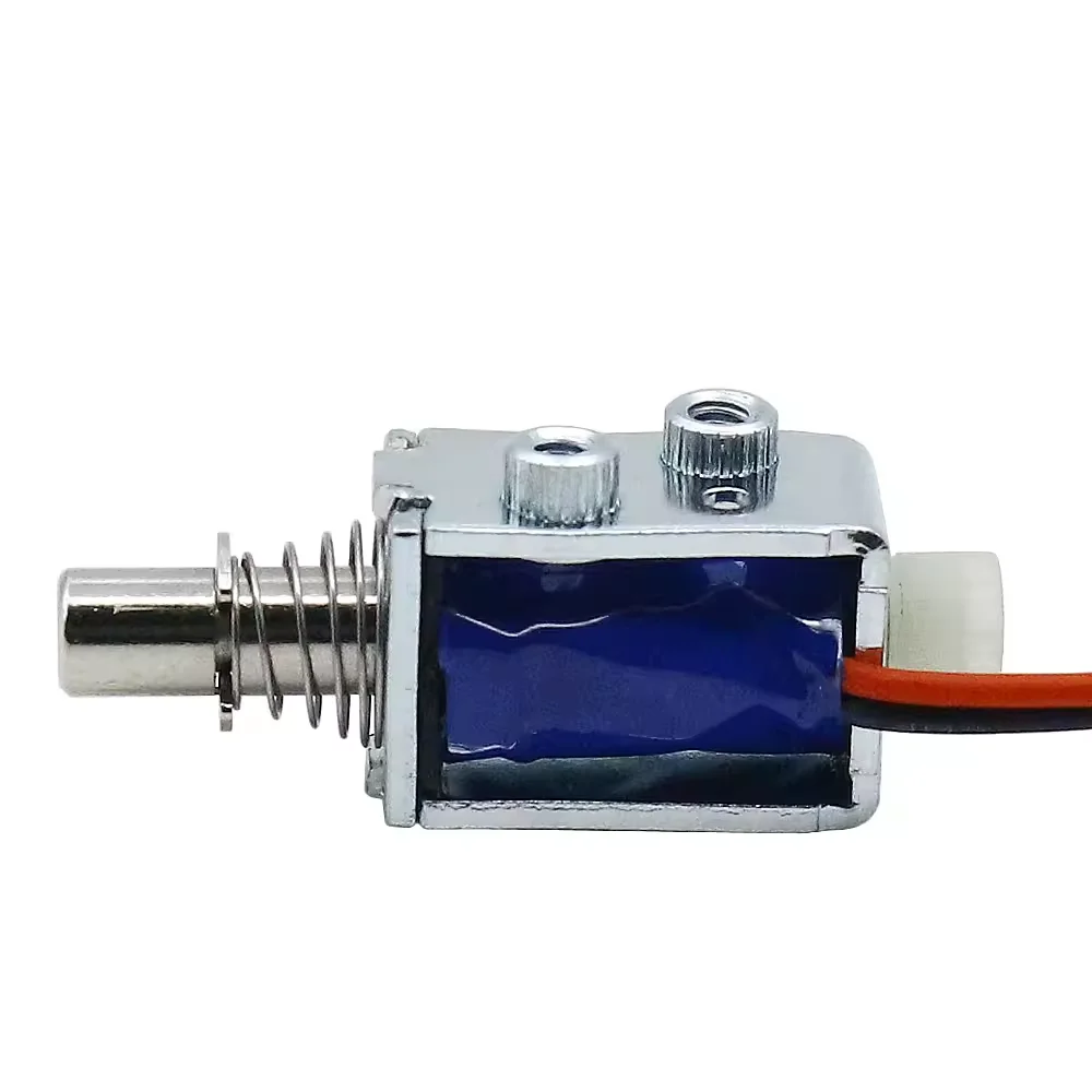 Ultra-small push-pull electromagnet DC5V12V solenoid coil electronic bolt lock stroke 4mm telescopic rod electromagnetic lock