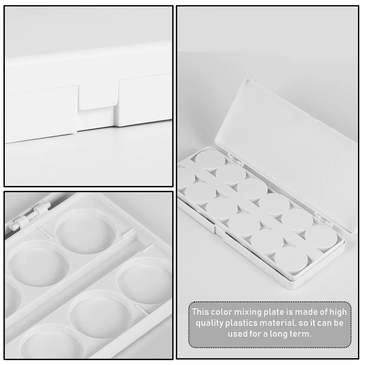 1Pcs 24 Grids Plastic Color Mixing Plate Watercolor Gouache Drawing for Nails Ladies Girls White Color Mixing Plate