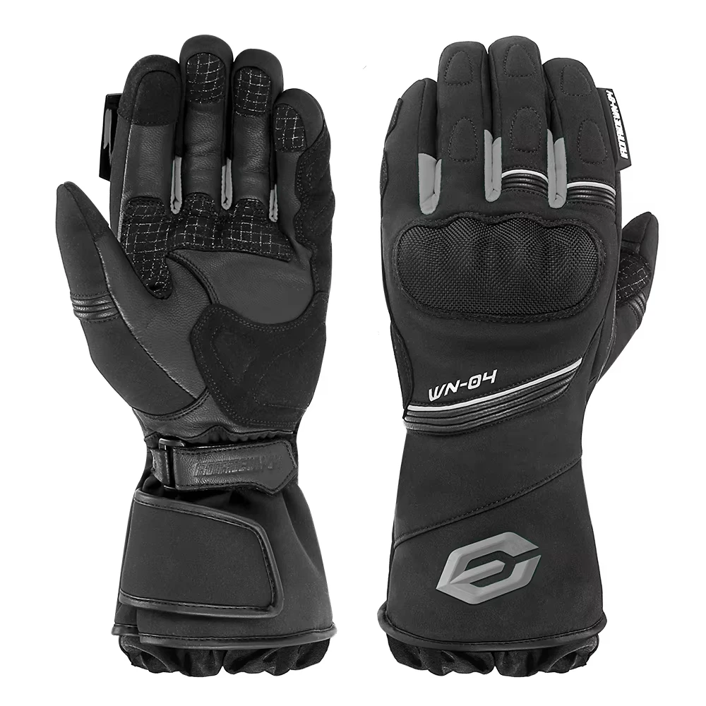Motorcycle Gloves for Men Winter Rainproof Windproof Warm Off-Road Riding Gloves Anti-Drop Touch Screen Full Finger Gloves