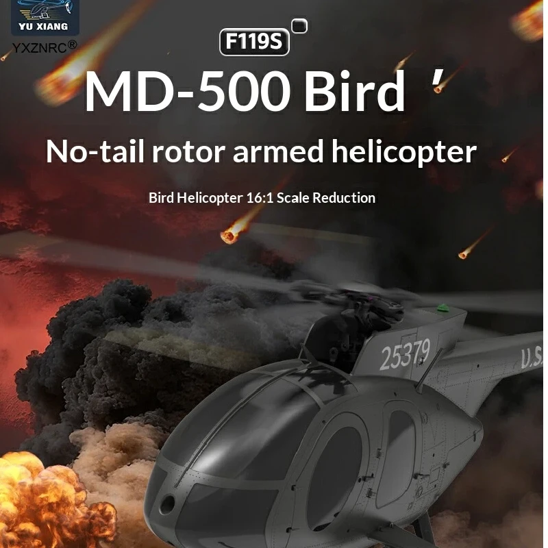 

YXZNRC MD530 RC Helicopter 6CH Single Rotor GPS Drone With One Key Return Simulation Remote Control Aircraft For Adults