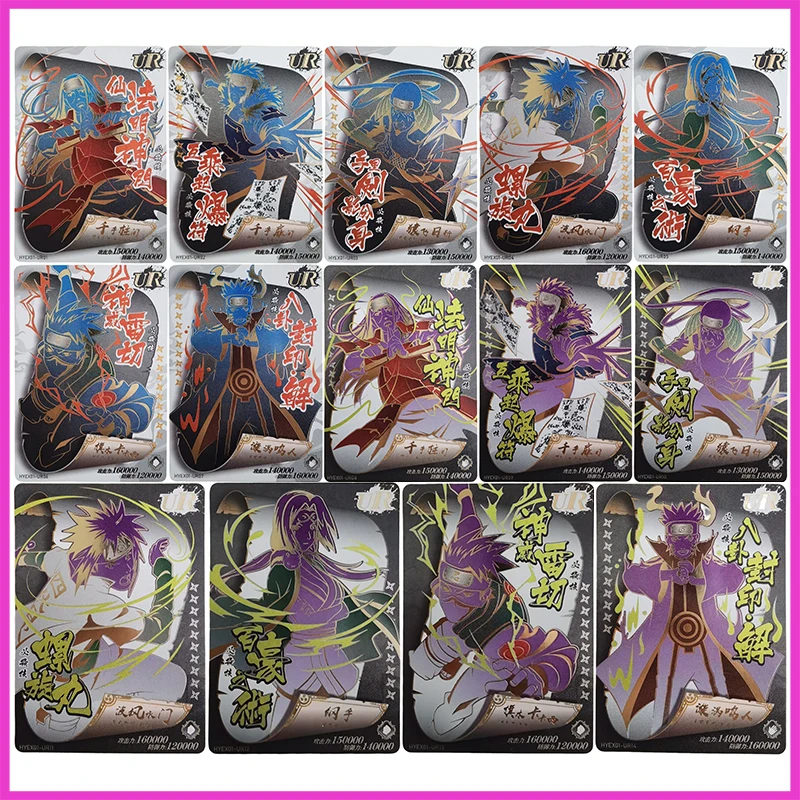 

Anime NARUTO Rare UR Refraction Foil Senju Hashirama Senju Tobirama Tsunade Toys for boys Collectible Cards Birthday Present