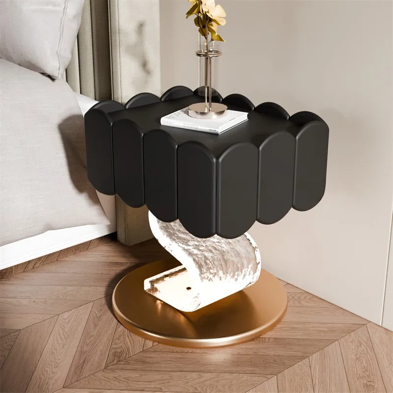 Light luxury high-end bedside table bedroom home storage cabinet