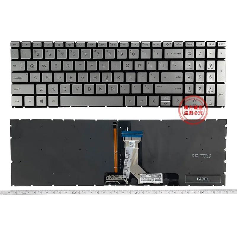 

New US Keyboard Silver Backlight for HP 17-CN 17-CP 17S-CU 470 G8 TPN-L140 TPN-I140 TPN-I139 TPN-L139