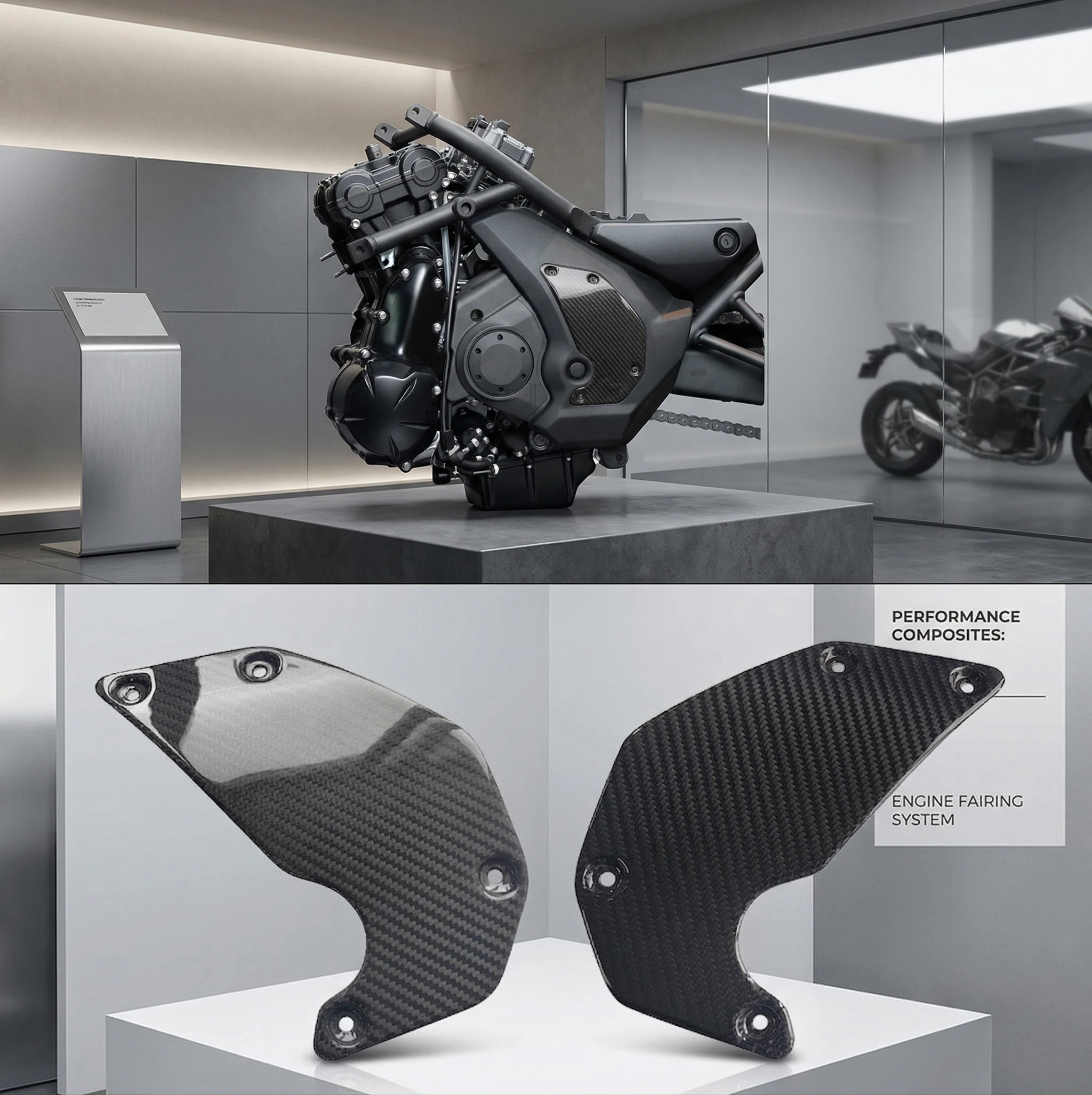 

Motorcycle Carbon Fiber Dry Fairing Trim Cover for Kawasaki Vulcan S 650 2015-2026