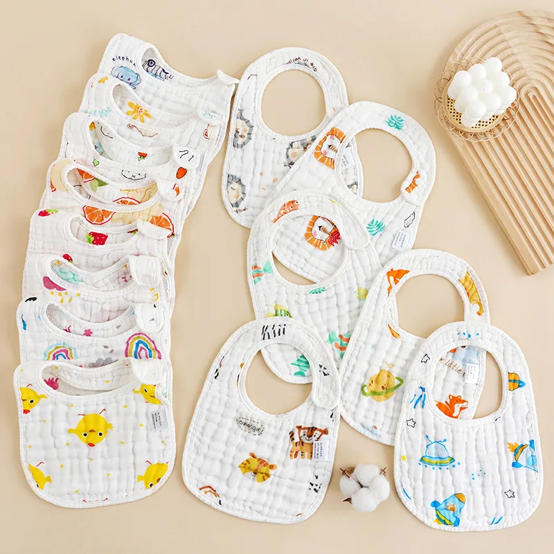 Bavoirs imperméables en coton pour bébé garçon et fille, serviette de salive douce pour nouveau-né, nouveau