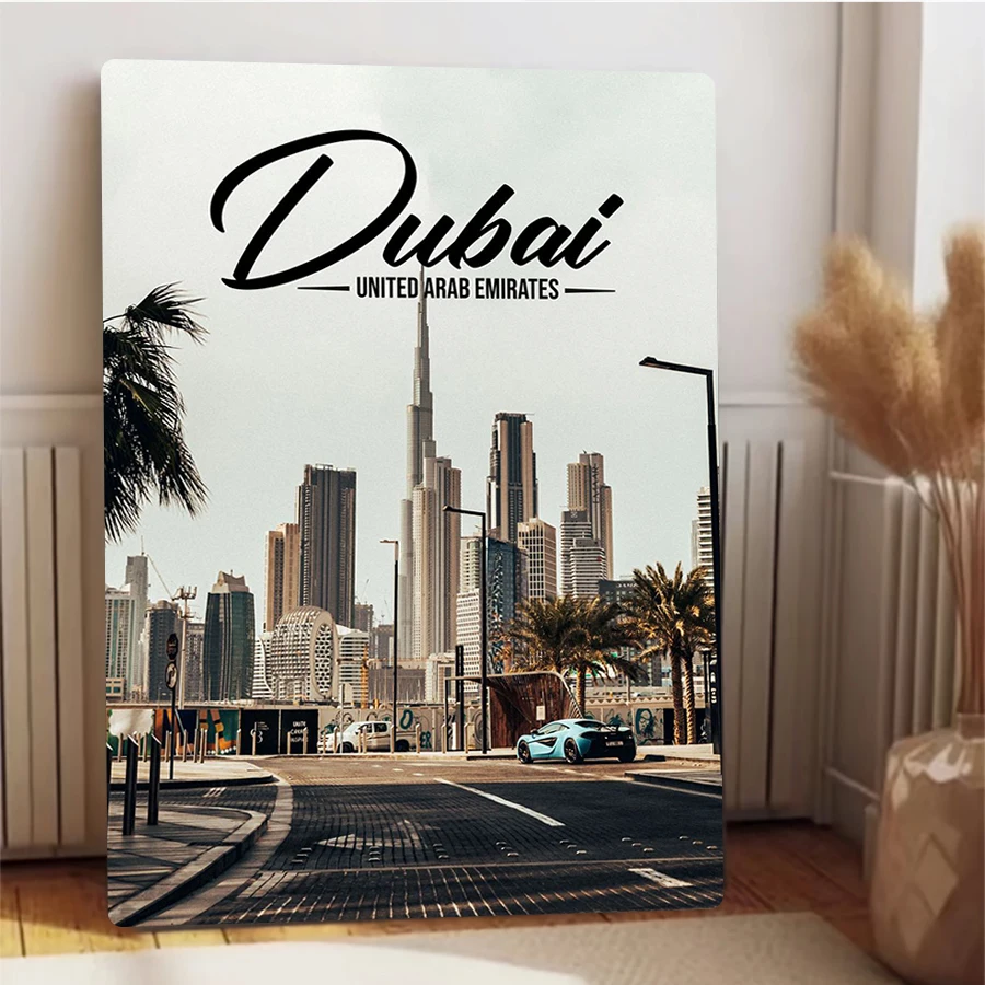 Dubai Skyline Metal Wall Art U - Home Office Dubai ulasan dan harga