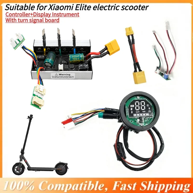 Smart Controller Kit 1200W 24-63V 8-25A For Xiaomi Elite Electric Scooter Dashboard Turn Signal Module APP Control Parts Upgrade