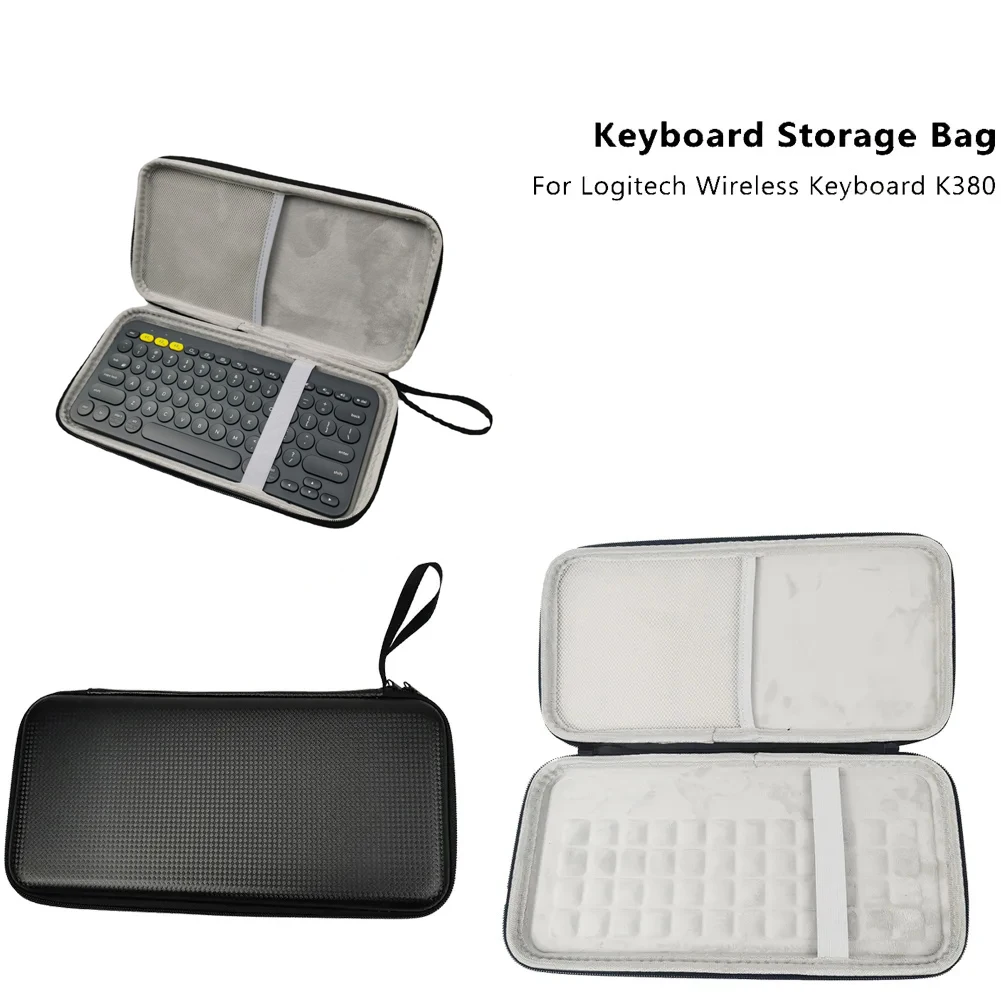 Keyboard Storage Case EVA Hard Shell Travel Storage Bag Dustproof Portable Case Compatible For K380 Mini Keyboard