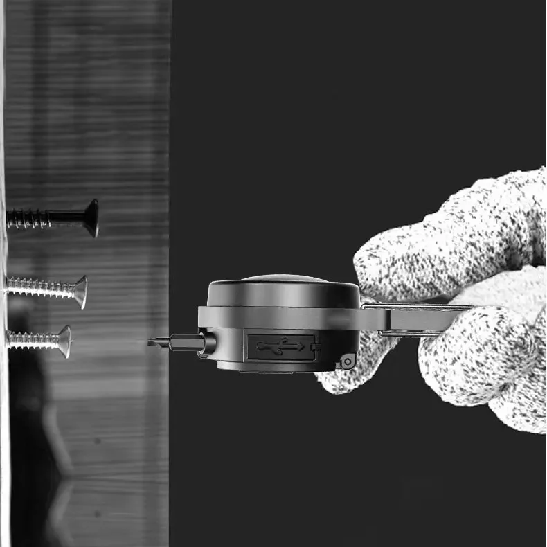 Portable COB Key Flashlight with Screwdriver Multi-function Floodlights Outdoor Rechargeable Strong Light Mini Keychain Lights