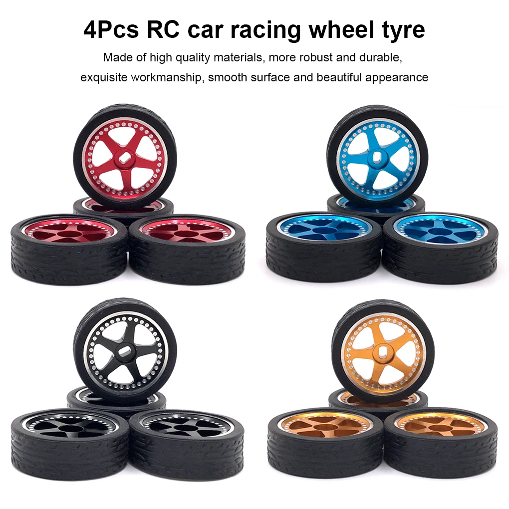 4 قطعة 1/28 نموذج التحكم عن بعد حافة عجلة السيارة تعديل مقلد #2