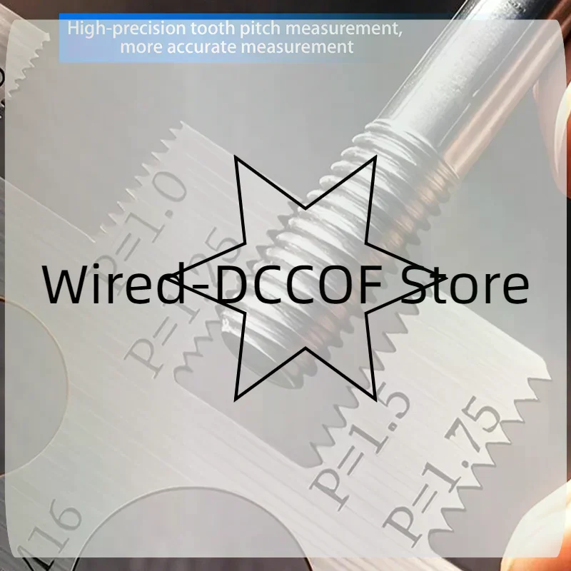 For Bit Bolt Nut Screw Craft Industry Home Thread Pitch Gauge Measurement Ruler Screw Space Saving Measuring Gauge Tool