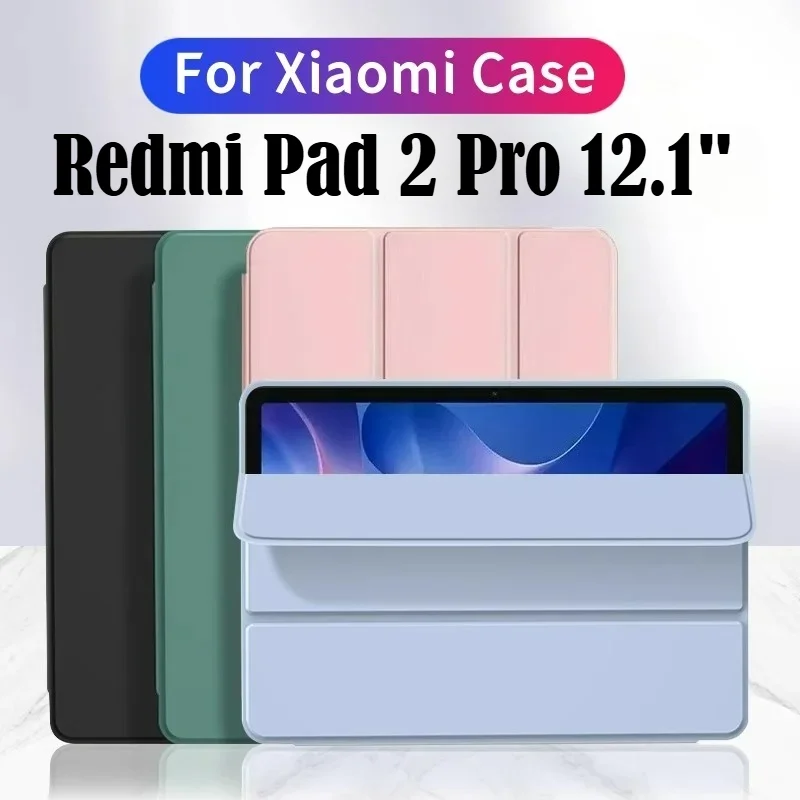 

For Redmi Pad 2 Pro 12.1 Inch 11 " 2025 Smart Silicone Tablet Case For XIAOM Redmi Pad 2 Pro 12.1 " business flip leather Funda