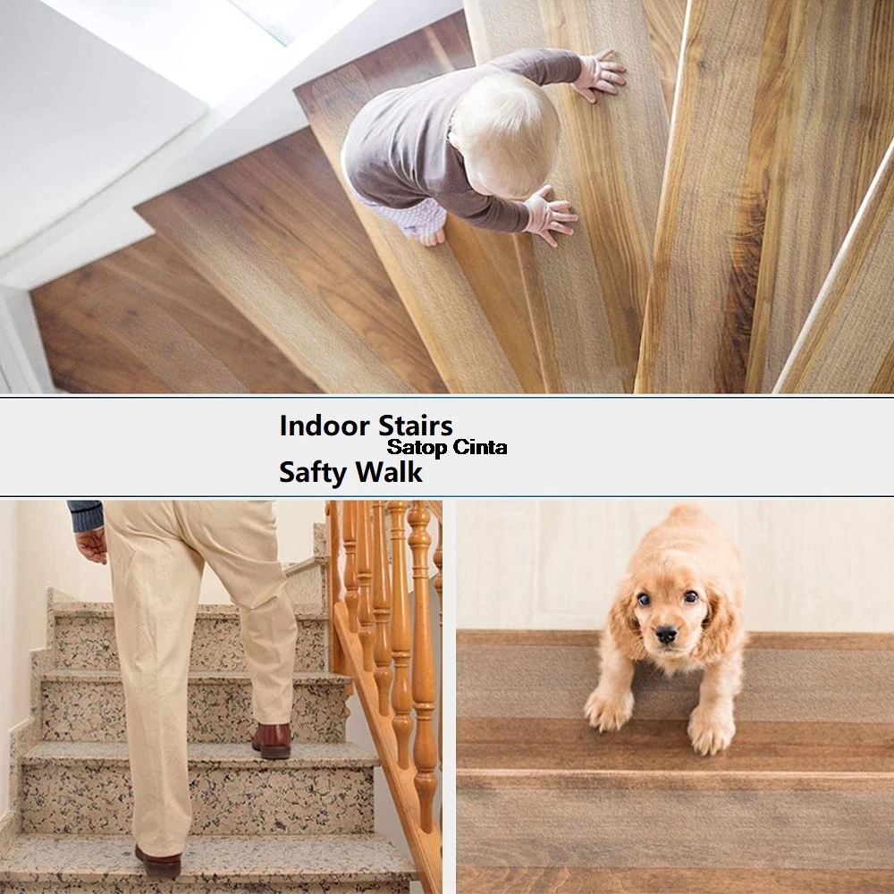 2.5cm/5cm/10cm*5m White Safety Anti Slip Traction Tape Waterproof Adhesive Non-Slip Strip For Stair Ramp Walkway Indoor Outdoor