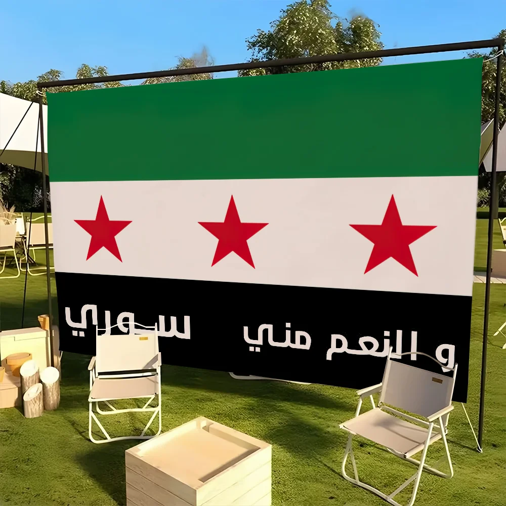 S-Syria flag For Picnic Party Camping Banner Outdoor Atmosphere Cloth