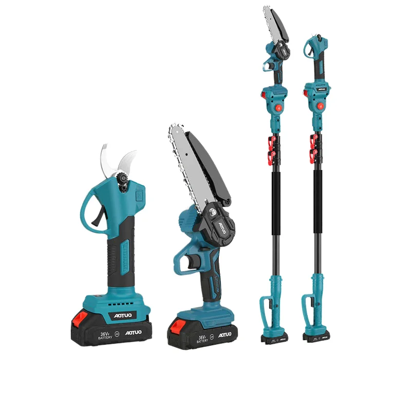 

Cordless 2-in-1 21V Pole Chainsaw Pruner Combo Kit with Telescopic Bar for Garden Fruit Yard Pruning Working High