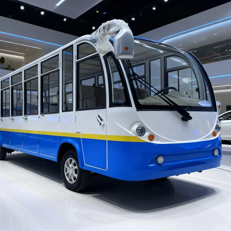 حافلة مكوكية للركاب حافلة سياحية مغلقة كهربائية، جودة عالية، موثوقية وتصميم مبتكر للسياح TransSporting #5