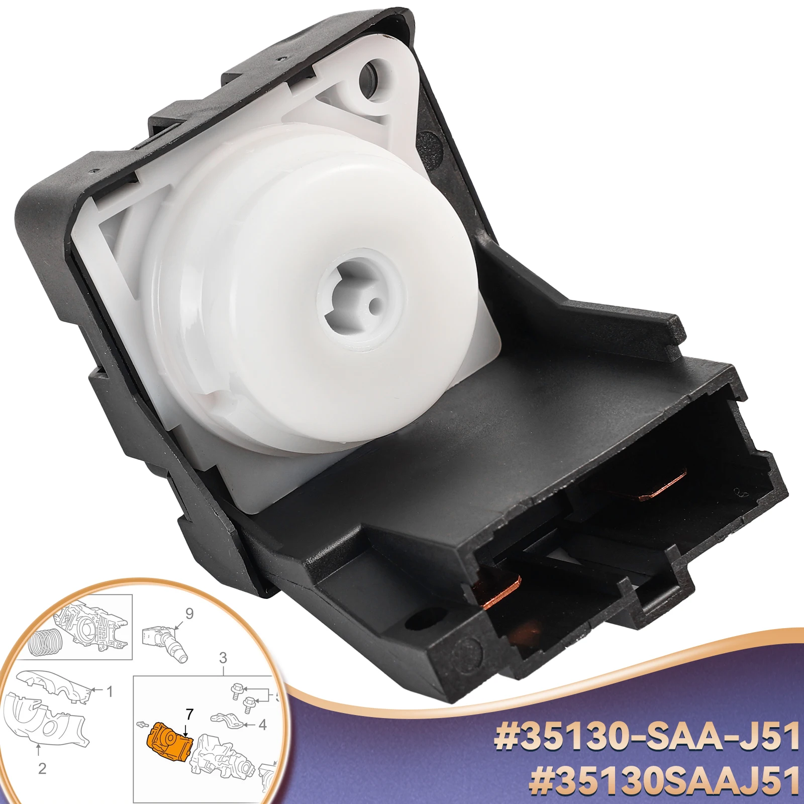 35130-SAA-J51 35130SAAJ51 Ignition Starter Switch Fit for Honda Acura RDX RSX TL CR-V Element Accord Pilot 2002-2011 Auto Parts