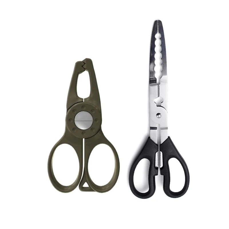 

Stainless Steel Fish Lip Grabbers Portable Fish and Fishing Pliers Scissors Outdoors Fish Catcher Tool for Men D5QD