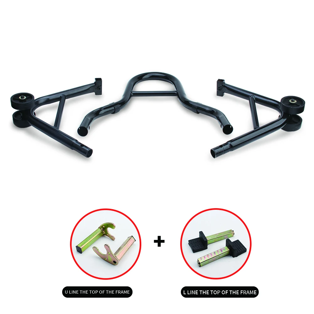 Motorcycle Rear Wheel Support Stand Wheel Stand Black Auto Wheel Support Frame Tire Repairing Tool For Harley Suzuki Universal image 4