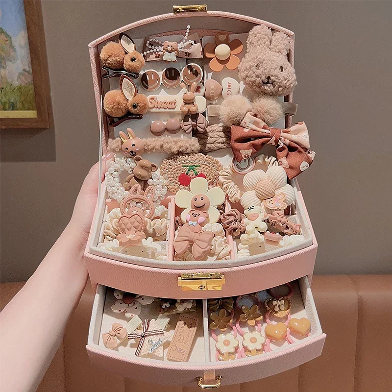 high-end-children's-hair-accessories-set-gift-box-girl's-birthday-gift-10-year-old-hair-clip-headdress-june-1st-jewelry-box