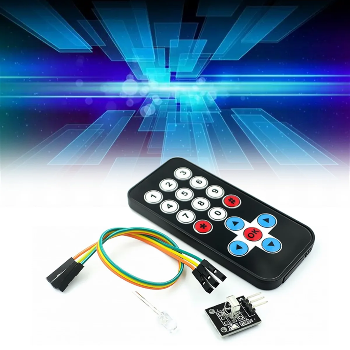 A57G-Remote Control Module HX1838 Infrared Wireless Remote Control Kit Remote Control Robot Multi-Functional Module