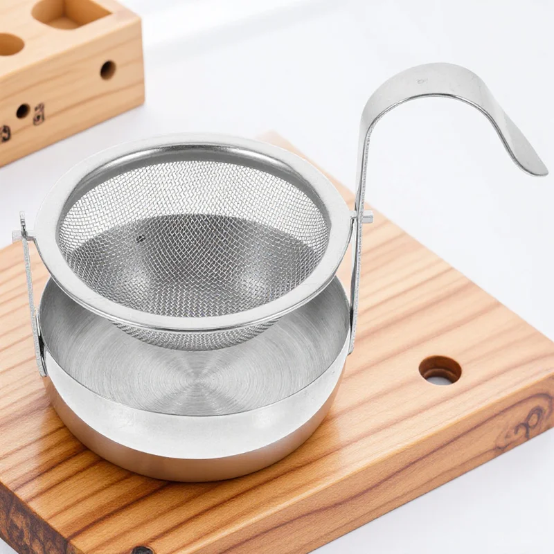 

1Pcs Portable Reusable Tea Strainer Stainless Steel Fine Mesh Filter for Teapot Mug Cup Healthy Tea Strainer