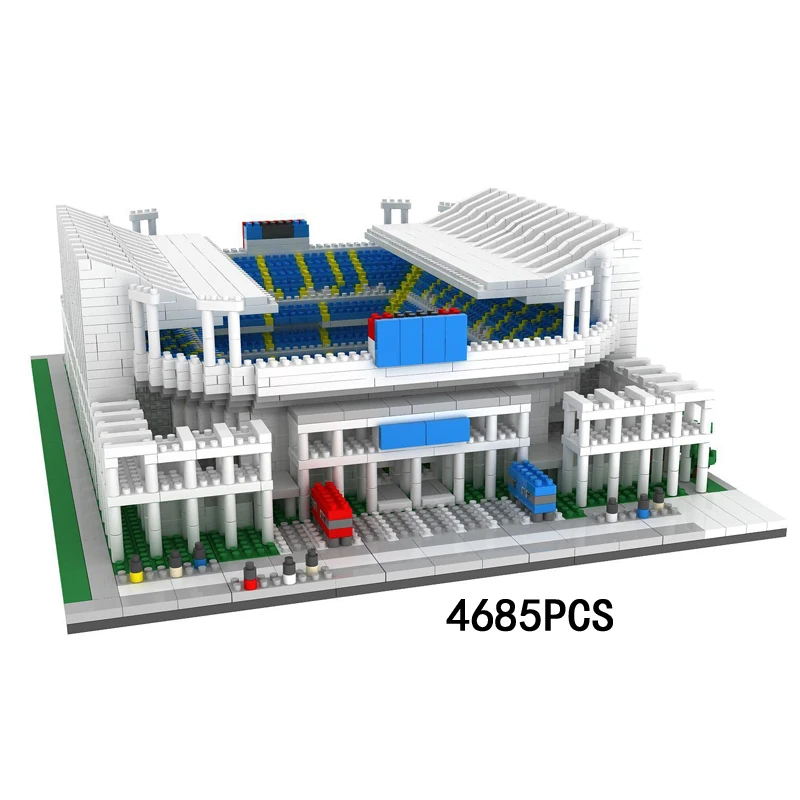 

Креативный стадион, микро-Алмазный Блок, модель испанского флага футбольного поля, кирпич, игрушка, роза, сад, коллекция нанокирпичей для подарка