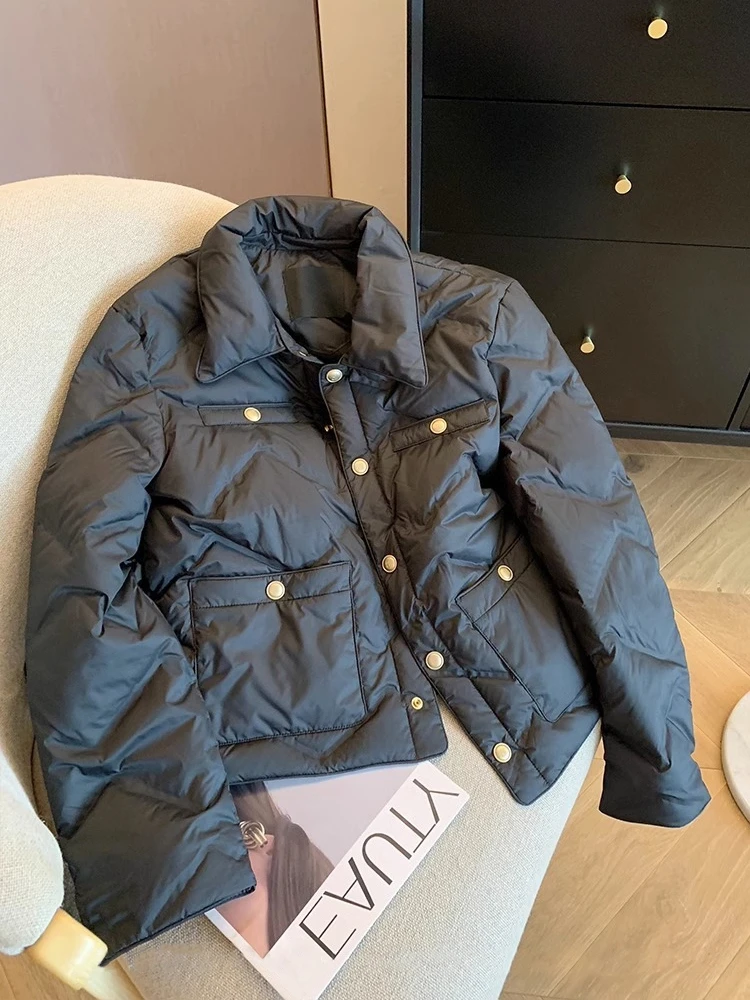 

Мужская хлопковая куртка Slim Fit с легким воротником, повседневная модная верхняя одежда небольшого размера, осенне-зимняя одежда Bla