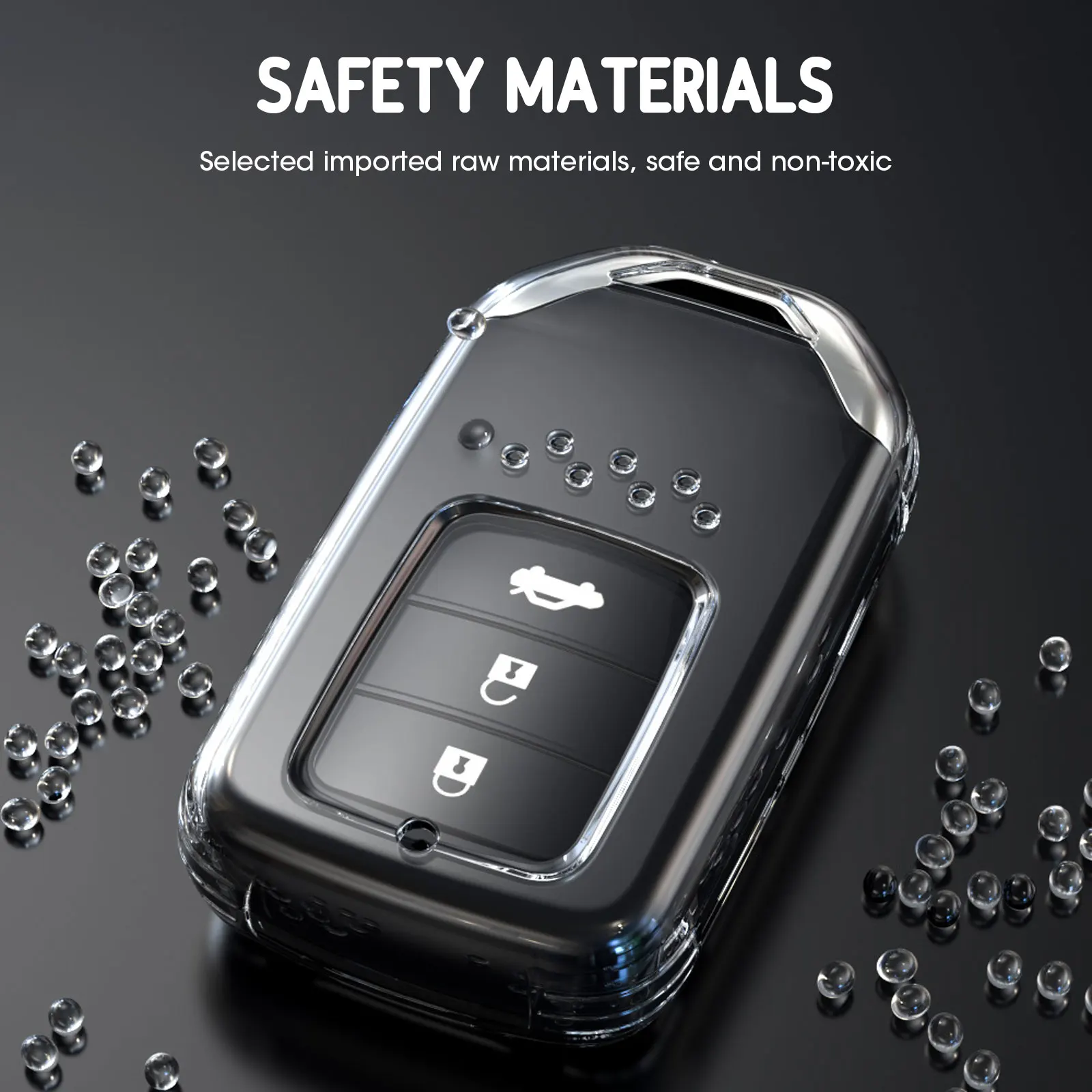 

Car key cover is suitable for Honda Civic Accord Crown Road URV Lingpai CRV Yingshipai transparent car key cover
