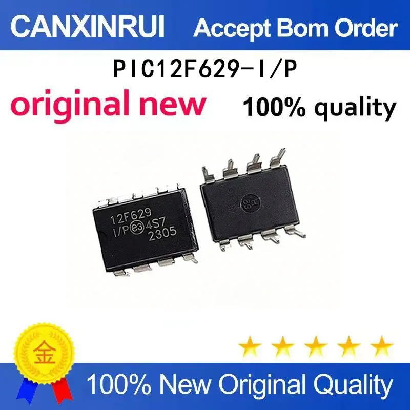 (5-100 Pieces) Brand new original direct insertion PIC12F629-I/P 8-bit flash microcontroller DIP-8 12F629