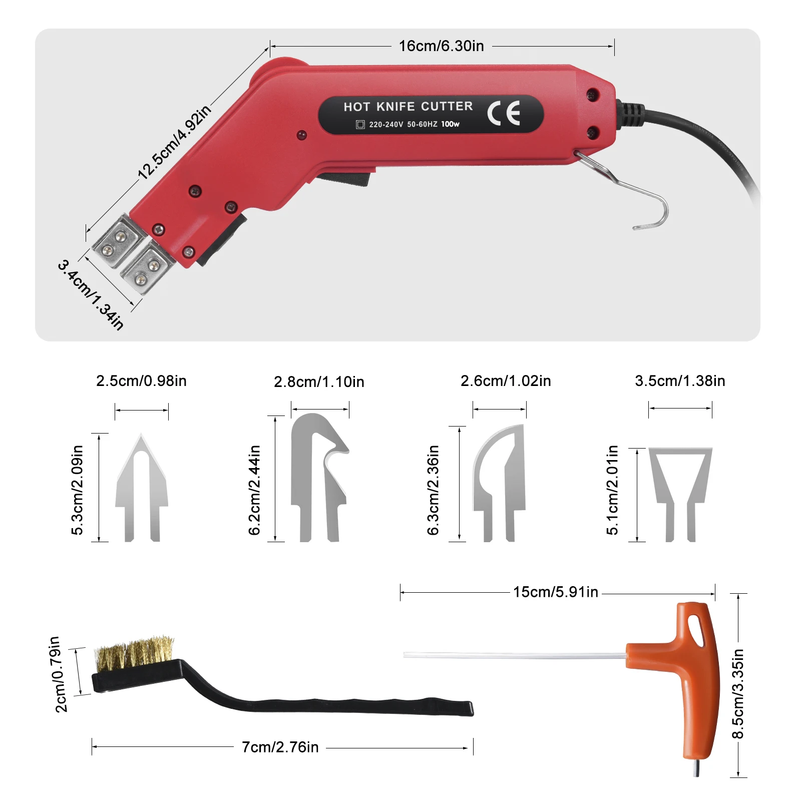 Electric Hot Knife 4 in 1 80W 220V Professional Hand-Held Polystyrene Cutting Electric Foam Cutting Machine Foam Plastic Carving