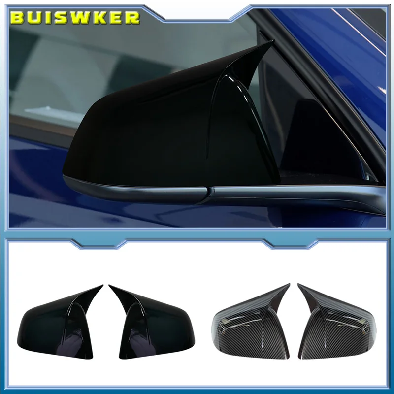 

Carbon Fiber Car Paste Side Door Mirror Cover For Tesla Model Y Auto Exterior Accessories ABS Sides Rearview Cover