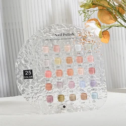 Ins Japanese Style Manicure Display Rack 25 Colors Transparent Acrylic Nail Gel Polish Display Stand Manicure Showing Shelf