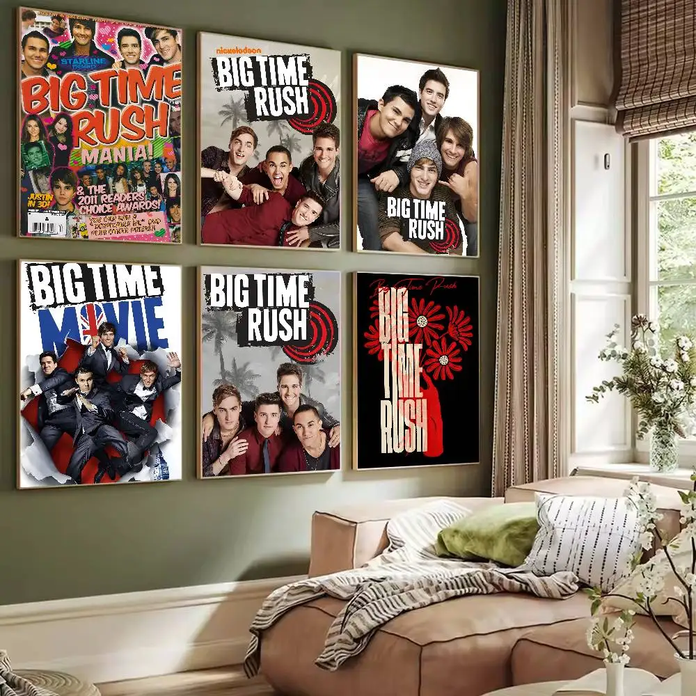 Big Time Rush Poster  Self-adhesive Art Waterproof Paper Sticker Coffee House Bar Dorm Room Wall Decor